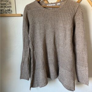 Eight Eight Eight Taupe Crew Neck Sweater